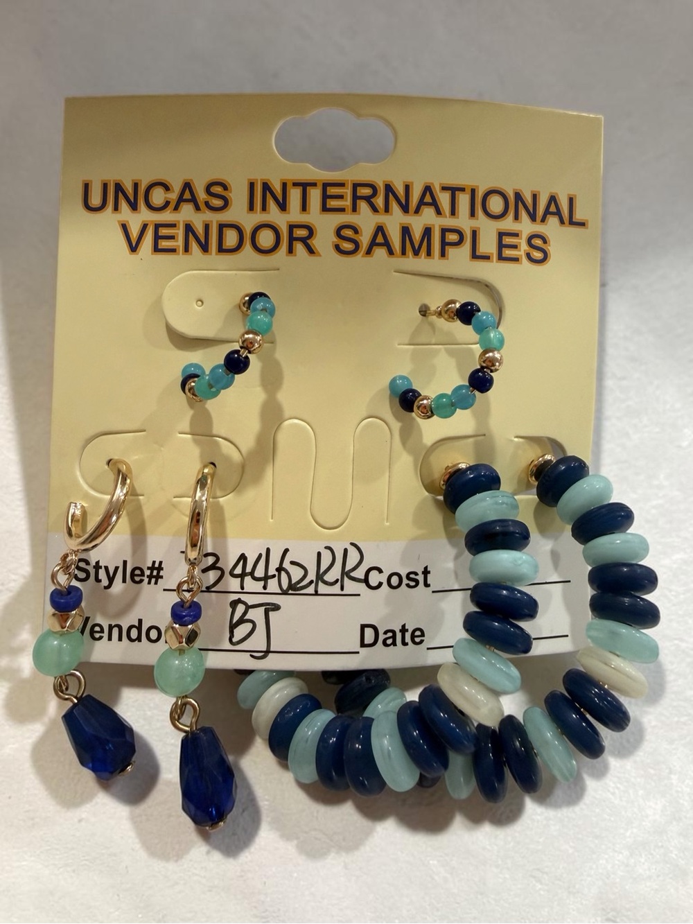 Blue & Aqua Beaded Jewelry Set